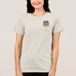 Tribal Wolf-Geist-Tier Traumfänger Sonne Mond  Tri-Blend Shirt