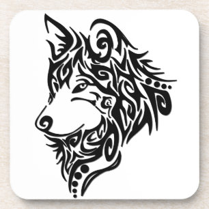 Tribal Wolf Getränkeuntersetzer