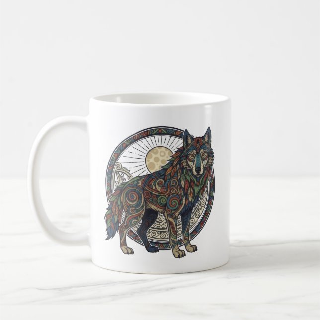 Tribal Wolf Kaffeetasse (Links)