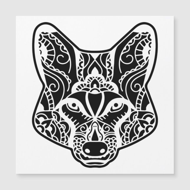 Tribal WOLF Magnetkarte (Vorderseite)
