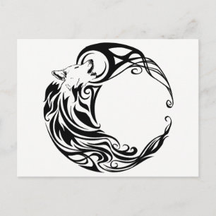 Tribal Wolf Postkarte