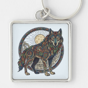 Tribal Wolf Schlüsselanhänger