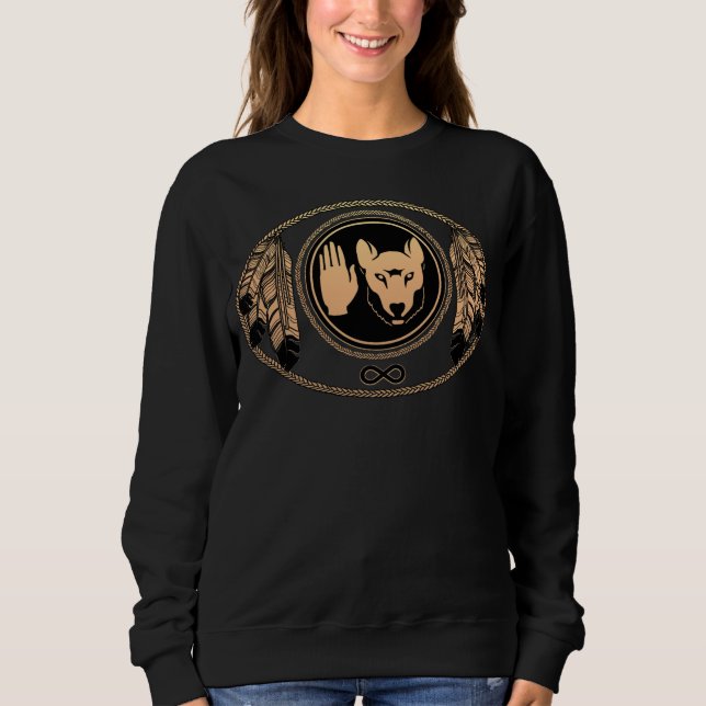 Tribal Wolf Shirt Metis Rebellion Art Sweatshirts (Vorderseite)