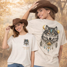 Tribal Wolf Spirit Animal Traumfänger Sonne Mond