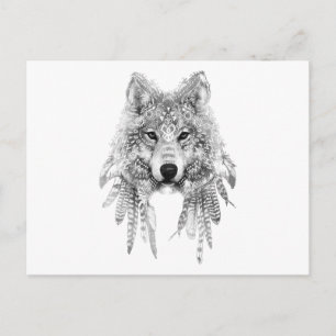 Tribal Wolf Spirit Postkarte
