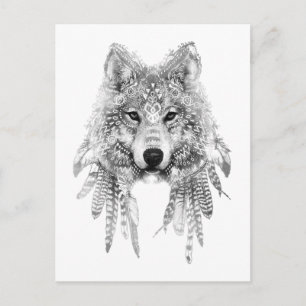 Tribal Wolf Spirit Postkarte
