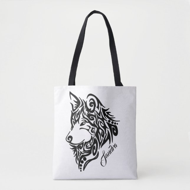 Tribal Wolf Tasche (Vorderseite)