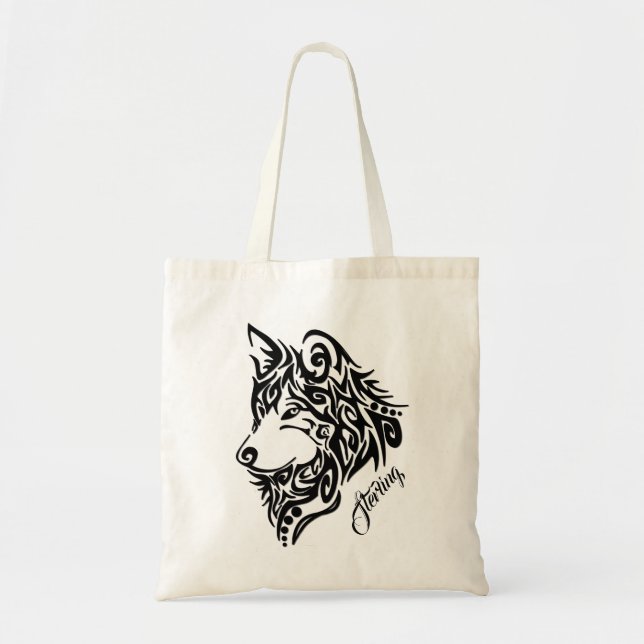 Tribal Wolf Tragetasche (Vorne)