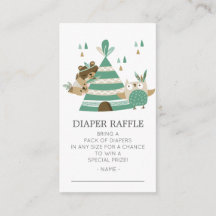 Tribal Woodland Wild One Baby Shooting Diaper Tick