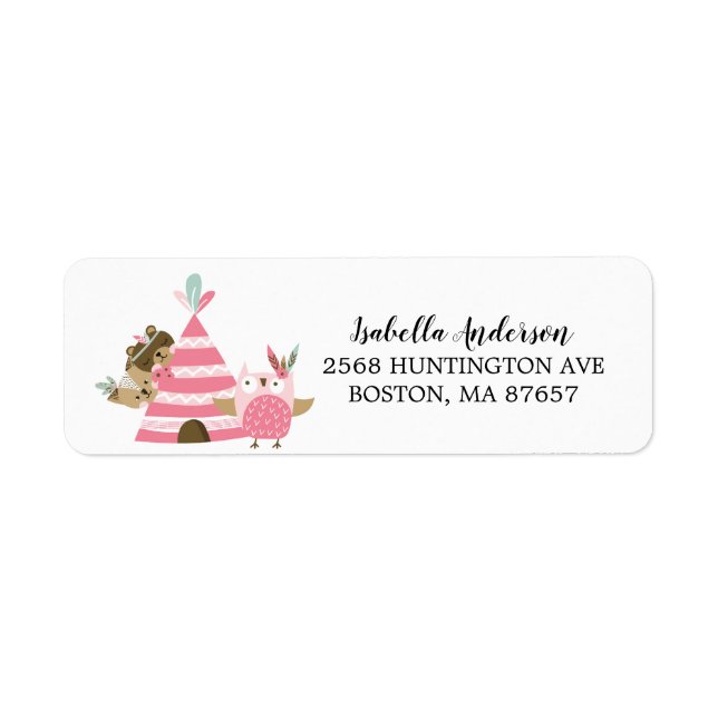 Tribal Woodland Wild One Baby Showmarke (Vorne)