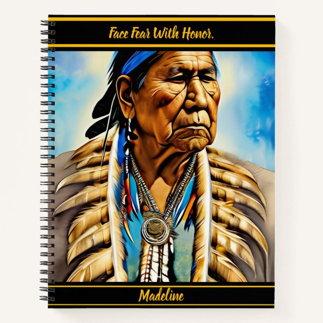 Tribal Writing Pad: Künstlerische Muster Notizbuch (Vorderseite)