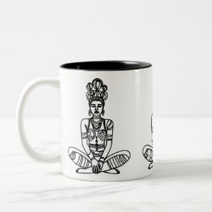 Tribal Yoga Goddess Mug - Ethnic Meditation Café