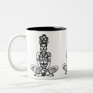 Tribal Yoga Goddess Mug - Ethnic Meditation Café