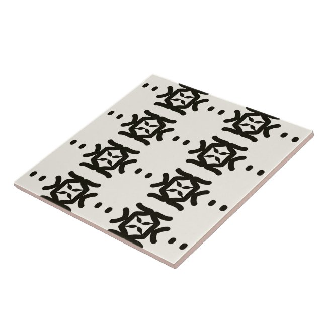 Tribal Zuhause Zen Garden Walk Black & White Fliese (Seite)