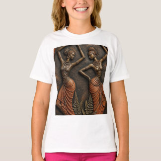 Tribalafrikanisches Erbe, skulpturale Kunst T-Shirt