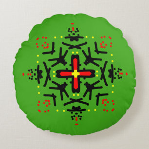 Tribale Mandala-Kunst Rundes Kissen