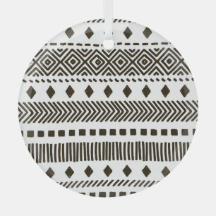 Tribale Rhythmen: Ethnische geometrische Muster Ornament Aus Glas