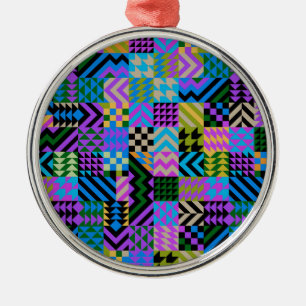 Tribale Volkskunst - Blau Ornament Aus Metall