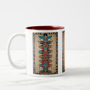 Tribales Design-Kaffeetasse Geschenkidee Zweifarbige Tasse