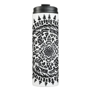 Tribales Mandala-Handzeichnungskunst Thermosbecher