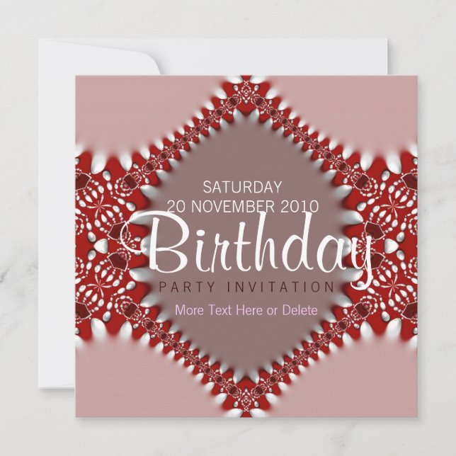 Tribalitic Sweet Birthday Einladung (Vorderseite)