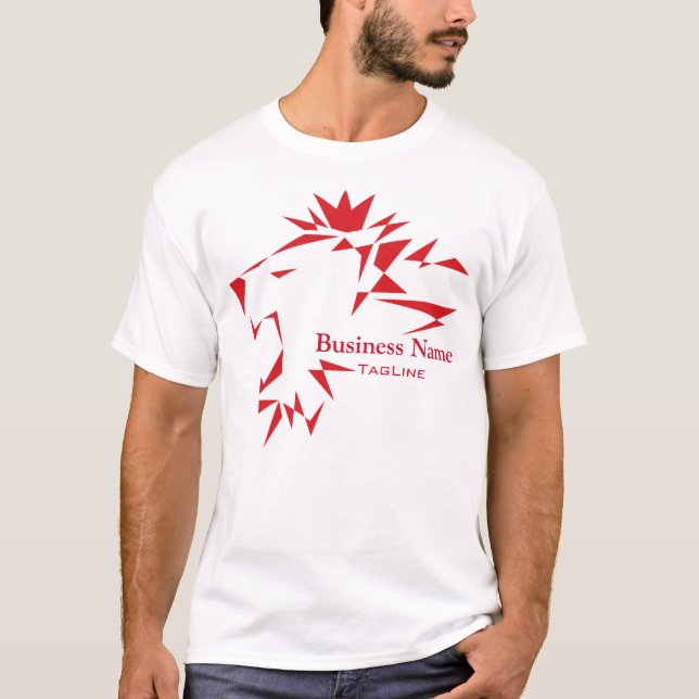 Tribe Crowned Lion für Business T - Shirt (Vorderseite)