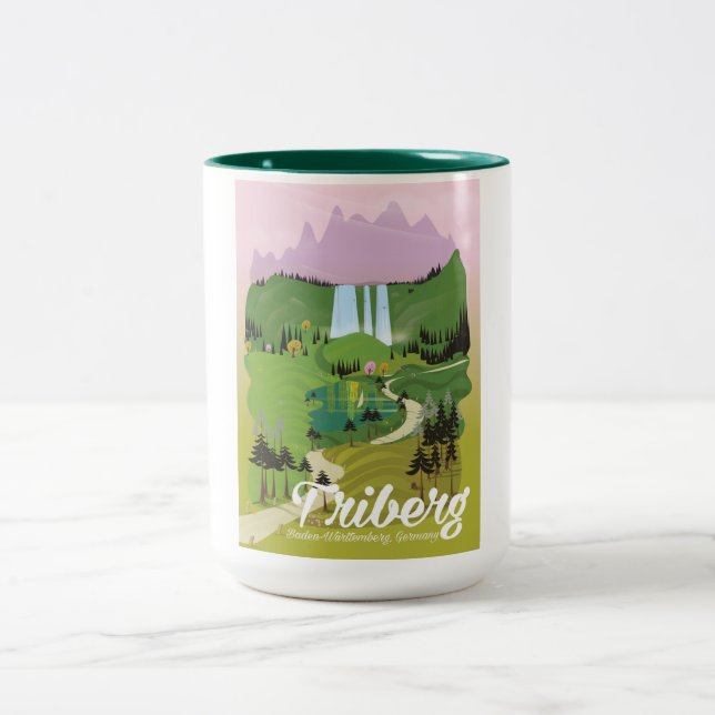 Triberg, Baden-Württemberg, Deutschland Zweifarbige Tasse (Mittel)
