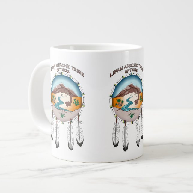 Tribu de Lipan Apache tasse enorme blanche de 20 (Devant gauche)
