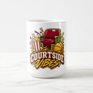 Tribünen-Stimmung Basketball und Popcorn Kaffeetasse