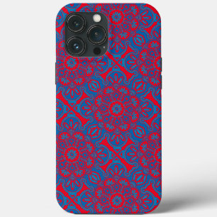 Tribus coque iphone bleu et rouge