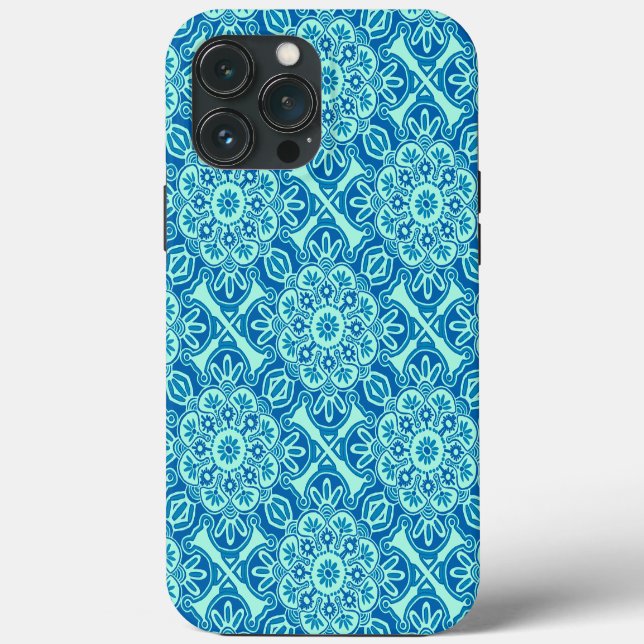 Tribus coque iphone bleu et vert (Verso)