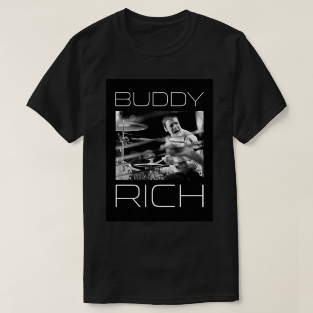 Tribut an Buddy Rich II-Aufkleber T-Shirt (Design vorne)