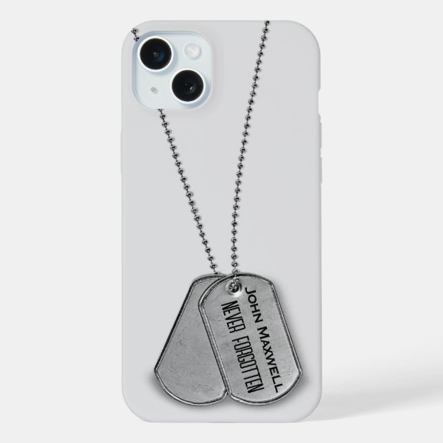 Tribut an Militärhunde iPhone 15 Plus Hülle (Rückseite)