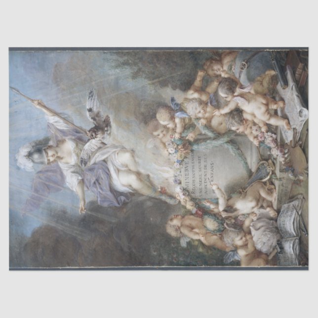 Tribut an Minerva Floral Ephemera Decoupage Seidenpapier (Vorderseite)