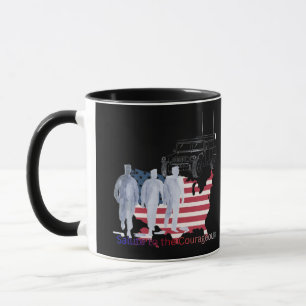 Tribut an tapfere Herzen schwarz Tasse