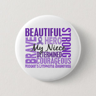 Tribut-quadratisches Nichte Hodgkins Lymphom Button