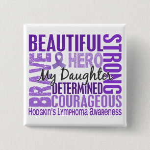 Tribut-quadratisches Tochter Hodgkins Lymphom Button