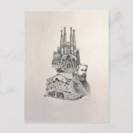 "Tribut zu Gaudi " Postkarte