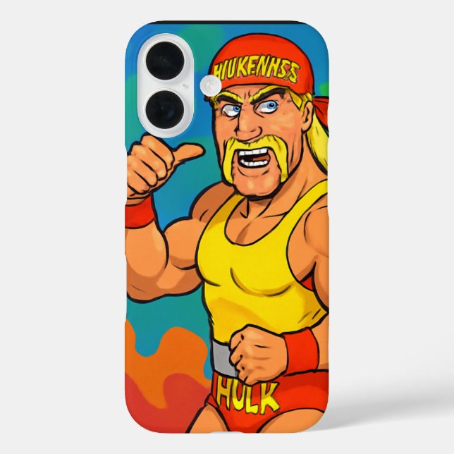 Tribute an Hulk Hogan iPhone 16 Hülle (Rückseite)