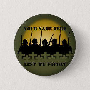 Tribute Buttons, damit wir den Krieg nicht vergess Button