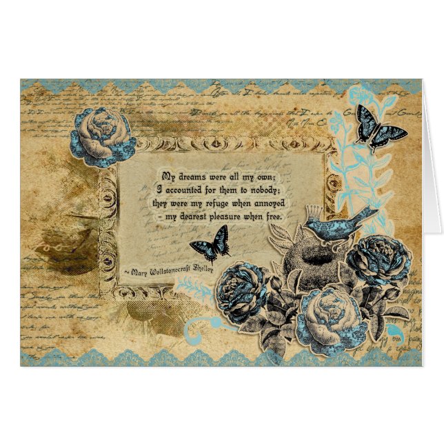 Tribute to Shelley - Anpassbare Note Card (Vorderseite (Horizontal))