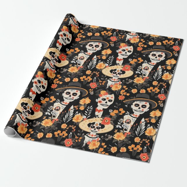 Tribute to the tradition of the Day of the Dead  Geschenkpapier (Ungerollt)