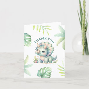 Triceratopos Dinosaur Baby Shower Danke Karte
