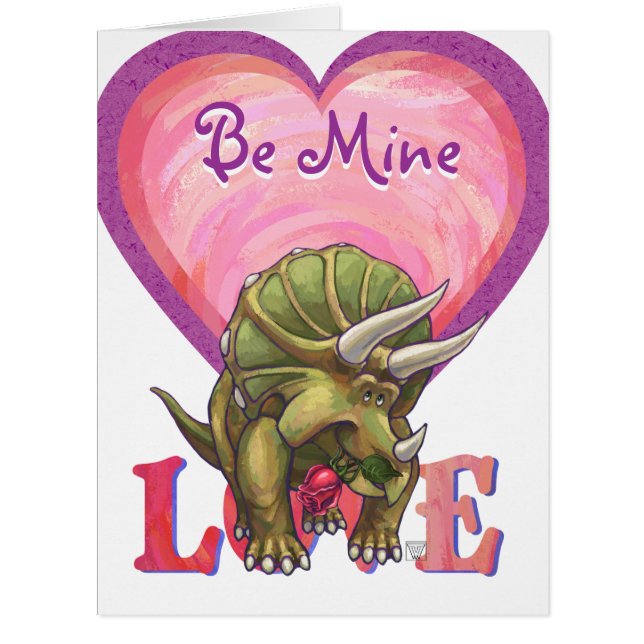 Triceratops amoureux la Saint-Valentin (Devant)