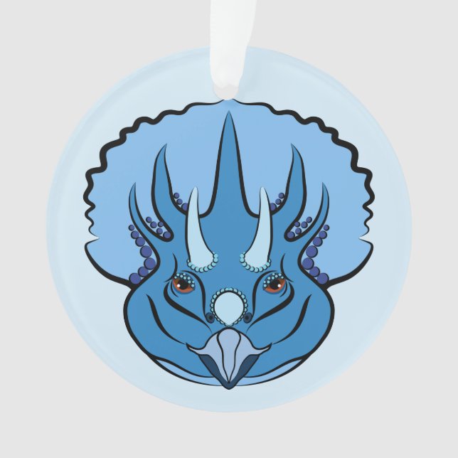 Tricératops Blue Cute Dinosaur (devant)