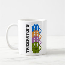 Triceratops Crétacé Tasse de Café Dessin Animé