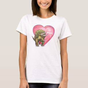 Tricératops dans l'amour Saint Valentin T-shirt