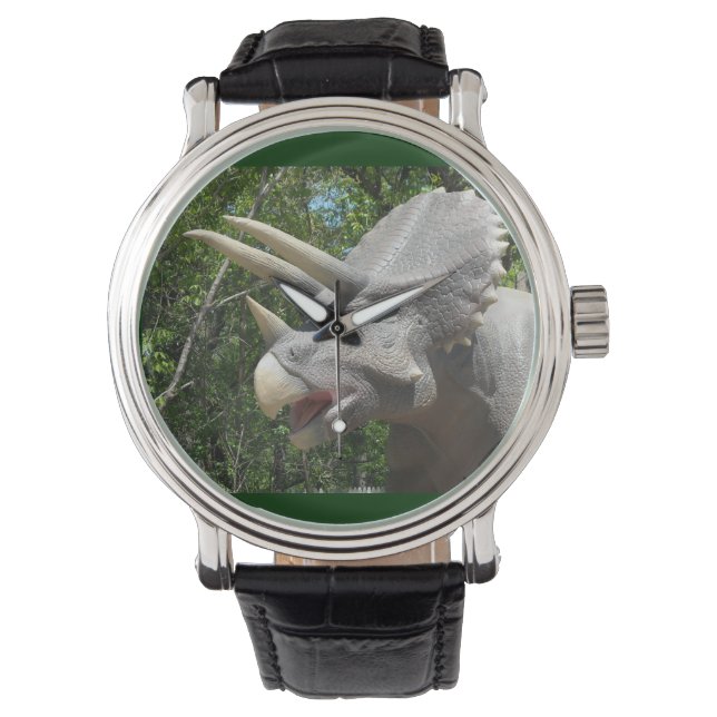 Triceratops Dinosaur Armbanduhr (Vorderseite)