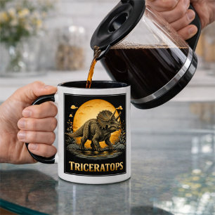 Triceratops Dinosaur Prähistorischer Mond Tasse