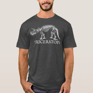 Triceratops Dinosaur Skeleton Paleontology Fan T-Shirt